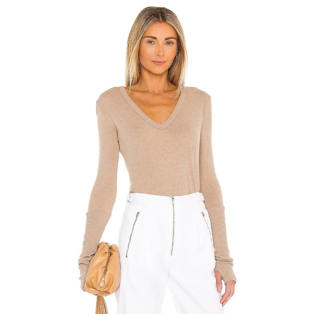 Enza Costa Tan Long Sleeve Top